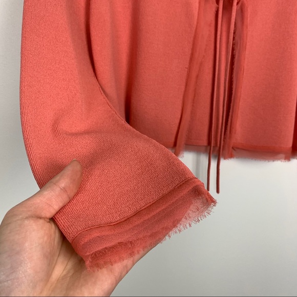 Spenser Jeremy Y2k Silk Trim Cropped Tie Cardigan - Picture 6 of 6